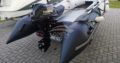 Inflatable boat with engine