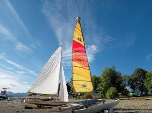 Catamaran with trailer